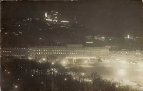 Ak Lyon Rhône, Panorama, Nacht