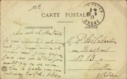 Ak Lyon Rhône, Vaise, Place de la Pyramide, Grande Rue de Vaise