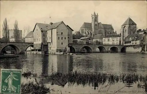 Ak Moret sur Loing Seine et Marne, Moulin