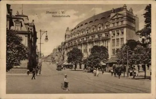 Ak Plauen im Vogtland, Bahnhofstraße