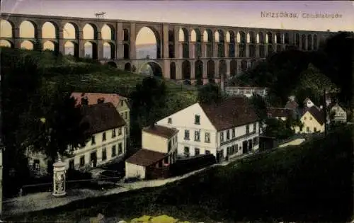 Ak Mylau Reichenbach im Vogtland, Göltzschtalbrücke, Netzschkau