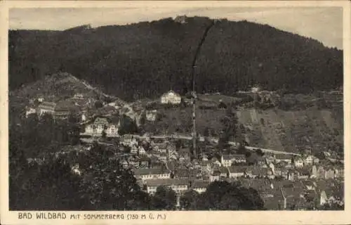 Ak Bad Wildbad im Schwarzwald, Panorama, Sommerberg