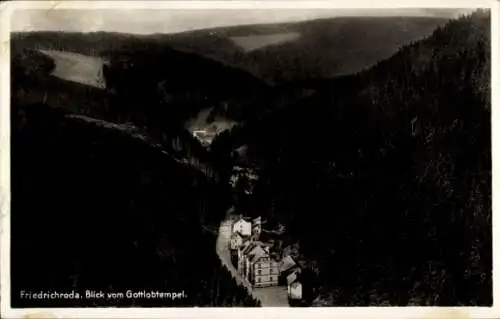 Ak Friedrichroda im Thüringer Wald, Blick vom Gottlobtempel