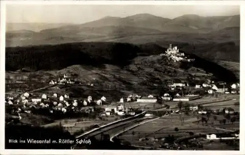 Ak Rötteln Haagen Lörrach in Baden, Burgruine Rötteln, Röttler Schloss