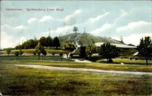 Ak Saarbrücken, Blick zum Spichererberg, Denkmal