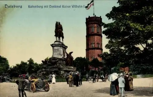 Ak Duisburg im Ruhrgebiet, Kaiserberg, Kaiser Wilhelm I. Denkmal