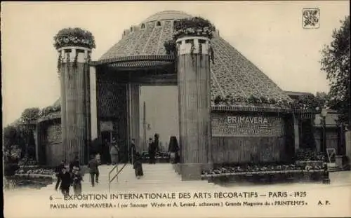 Ak Paris, Internationale Ausstellung für dekorative Kunst 1925, Primavera-Pavillon