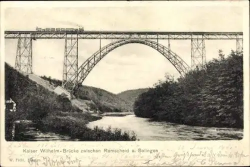 Ak Solingen im Bergischen Land, Müngstener Brücke, Kaiser Wilhelm Brücke