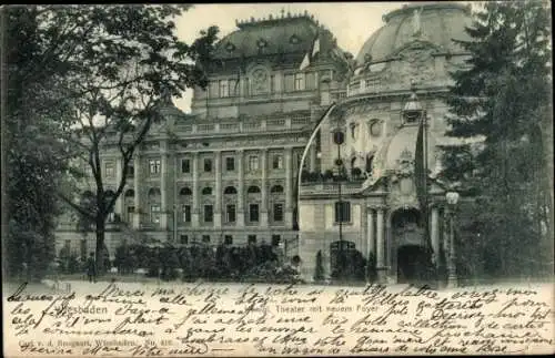 Ak Wiesbaden in Hessen, königliches Theater, neues Foyer