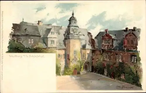 Künstler Litho Weilburg an der Lahn, Schlosshof