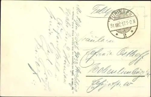 Ak Tübingen am Neckar, Schloss Hohentübingen, Neckarhalde