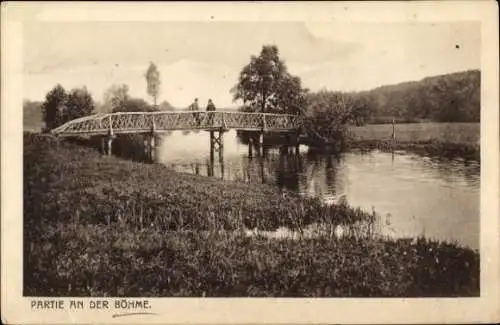 Ak Böhme in Niedersachsen, Brücke, Gewässer