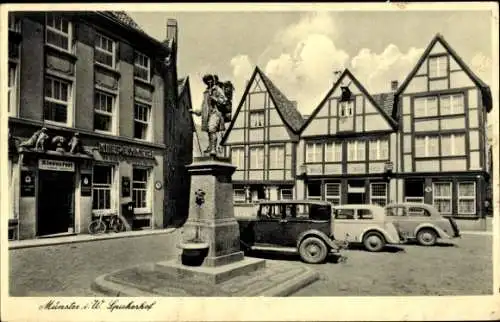 Ak Münster in Westfalen, Spicherhof, Brunnen