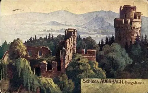 Künstler Ak Rothgeb., G., Auerbach Bensheim an der Bergstraße Hessen, Schloss