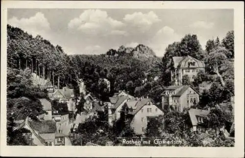 Ak Rathen an der Elbe Sächsische Schweiz, Teilansicht, Gamerisch