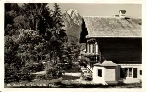 Ak Garmisch Partenkirchen in Oberbayern, Aule-Alm