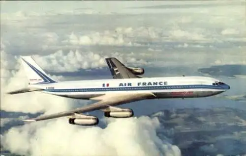 Ak Französisches Passagierflugzeug der Air France, Boeing 707 Intercontinental, F-BHSB