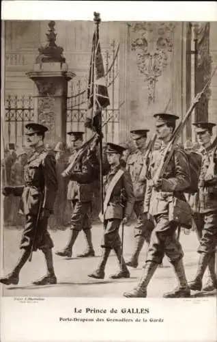 Ak Le Prince de Galles, porte-drapeau des Grenadiers de la Garde