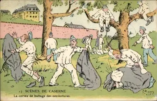 Künstler Ak Das Leben in der Kaserne