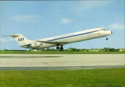 Ak SAS Scandinavian Airlines, Douglas DC 9 Jetliner, Schwedisches Passagierflugzeug