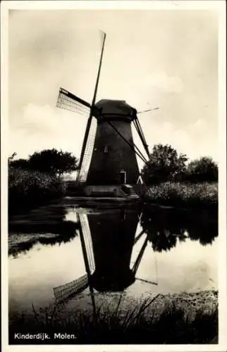 Ak Kinderdijk Molenwaard Südholland Niederlande, Mill