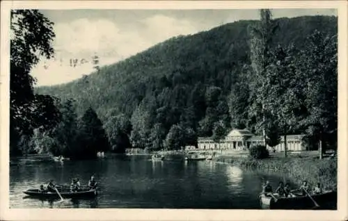 Ak Kúpele Trenčianske Teplice Trentschin Teplitz Slowakei, Sandbad mit Schwimmschule, Plovarna