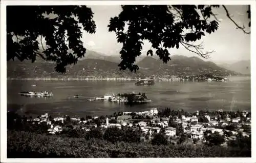 Ak Borromäische Inseln Lago Maggiore Piemonte, Gesamtansicht