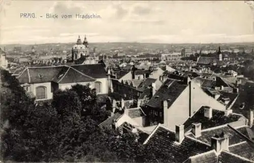 Ak Praha Prag Tschechien, Gesamtansicht, Blick vom Hradschin