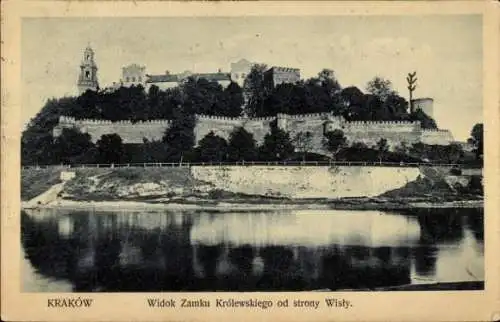 Ak Kraków Krakau Polen, Königsschloss auf dem Wawel