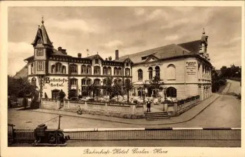 Ak Goslar am Harz, Bahnhofshotel, Inh. Rudolf Gerboth