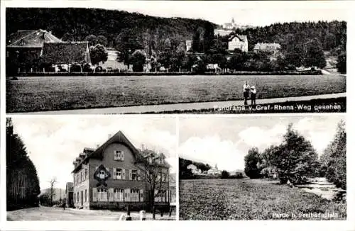 Ak Neurod Waldbronn im Albtal Schwarzwald, Panorama, Freibadeplatz, Gasthaus