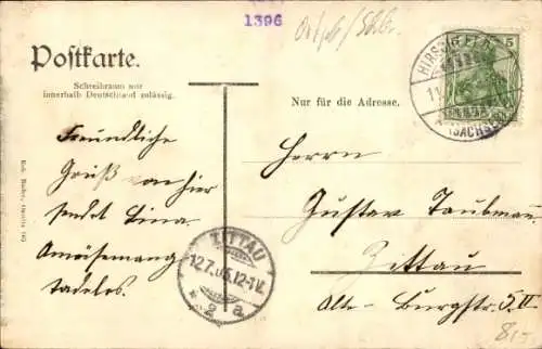 Ak Trzciniec Rohnau Bogatynia Reichenau Schlesien, Forsthaus Burg