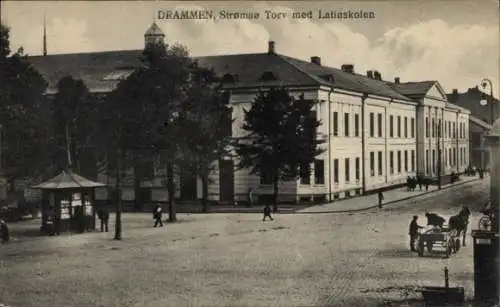 Ak Drammen Norwegen, Strömsö Torv, Lateinschule