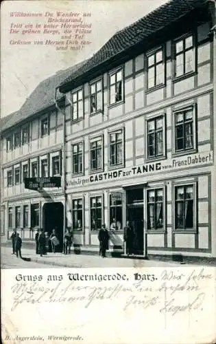 Ak Wernigerode im Harz, Gasthof zur Tanne