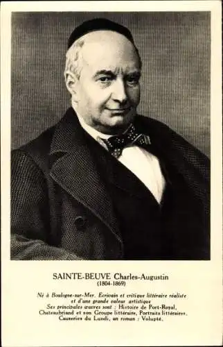 Ak Charles-Augustin Sainte-Beuve, Französischer Schriftsteller, Portrait