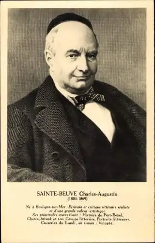 Ak Charles-Augustin Sainte-Beuve, Französischer Schriftsteller, Portrait