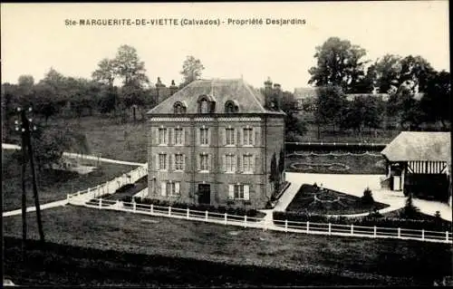 Ak Sainte Marguerite de Viette Calvados, Propriété des Jardins