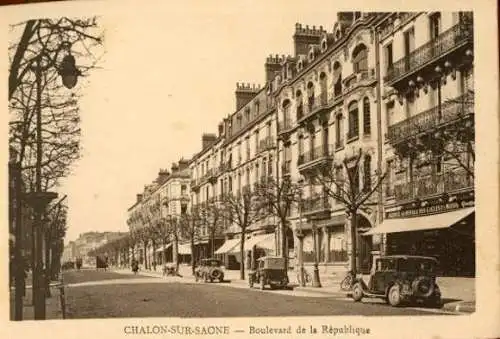 Album mit 12 heraustrennbare Postkarten Chalon sur Saône 