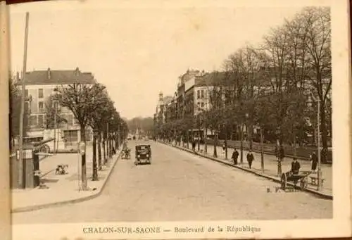 Album mit 12 heraustrennbare Postkarten Chalon sur Saône 