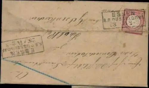 Brief Essen R.B. Düsseldorf 28.03.1874, Zeche