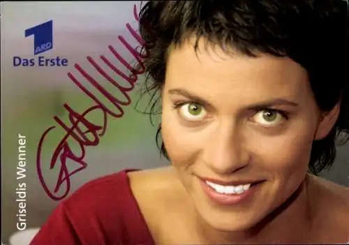 Ak Moderatorin Griseldis Wenner, Portrait, Brisant, Autogramm