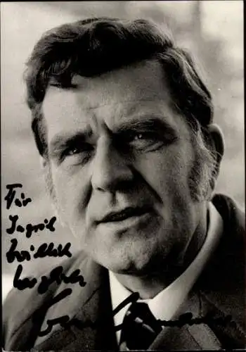 Ak Schauspieler Werner Schumacher, Portrait, Tatort Kommissar, Autogramm