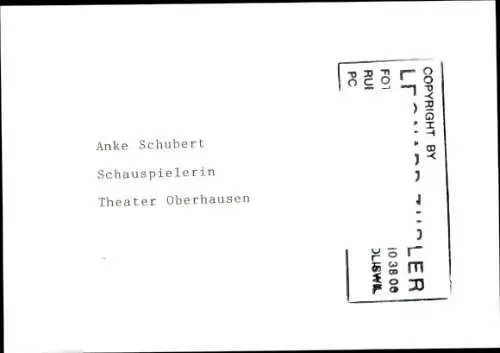 Ak Schauspielerin Anke Schubert, Portrait, Autogramm