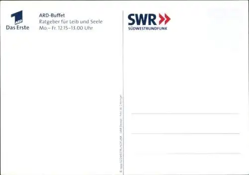 Ak Moderator Bernd Schröder, Portrait, ARD-Buffet, Autogramm