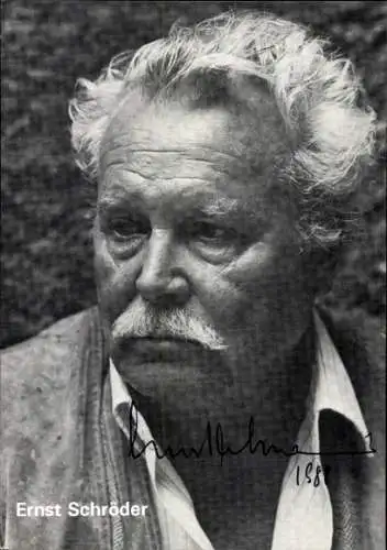 Ak Schauspieler Ernst Schröder, Portrait, Autogramm