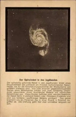 Ak Himmelskörper, Spiralnebel in den Jagdhunden