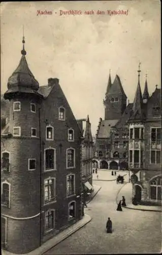 Ak Aachen, Durchblick zum Katschhof