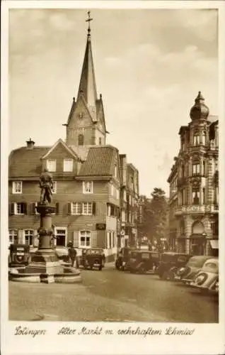 Ak Solingen im Bergischen Land, Alter Markt m. wehrhaftem Schmied