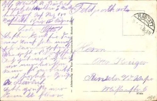 Ak Rastatt im Schwarzwald Baden, Markgraf Ludwig Wilhelm Kaserne