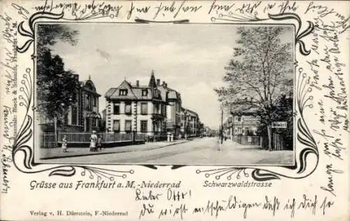 Ak Niederrad Frankfurt am Main, Schwarzwaldstraße